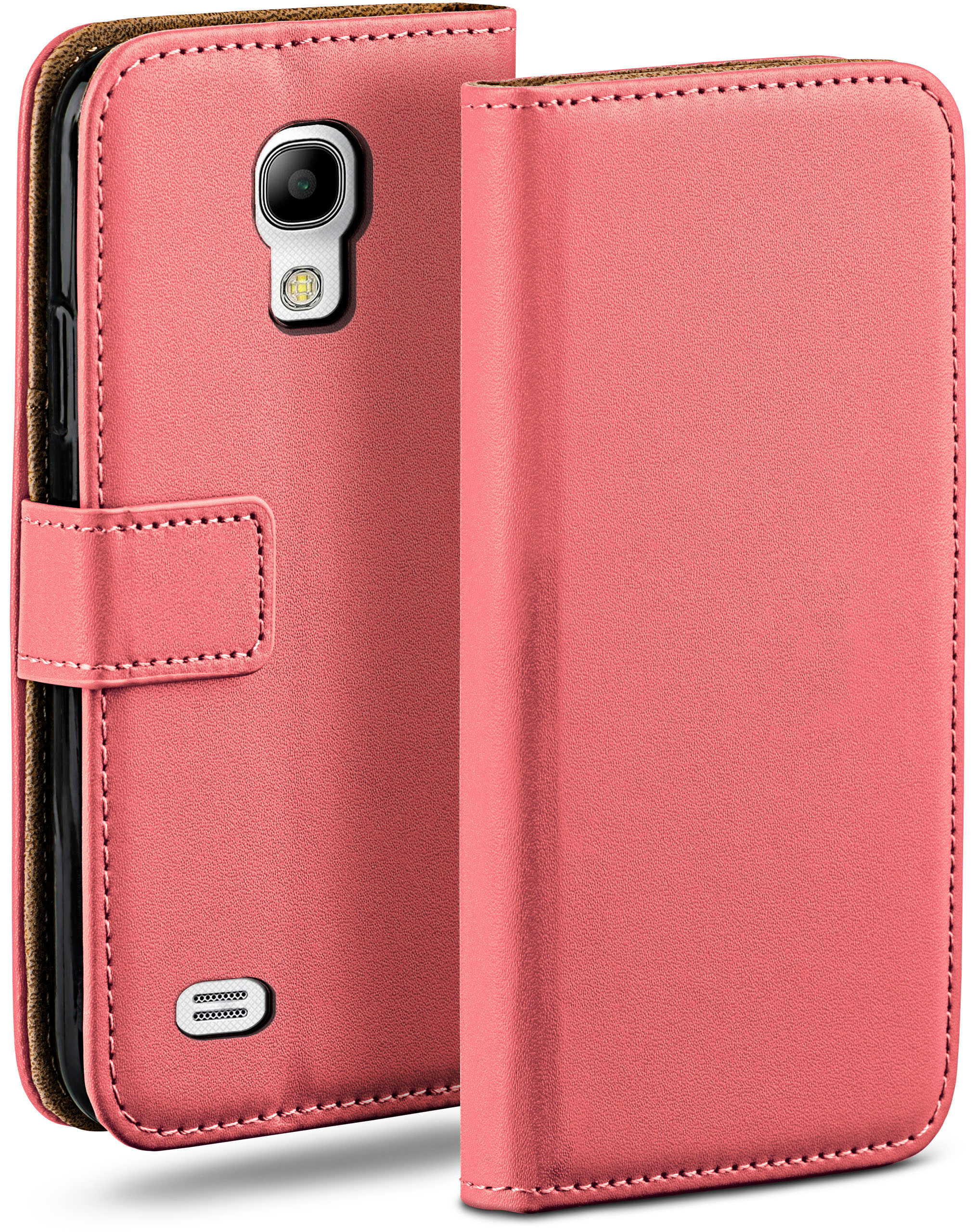 S4 Samsung, Coral-Rose MOEX Mini, Book Bookcover, Galaxy Case,