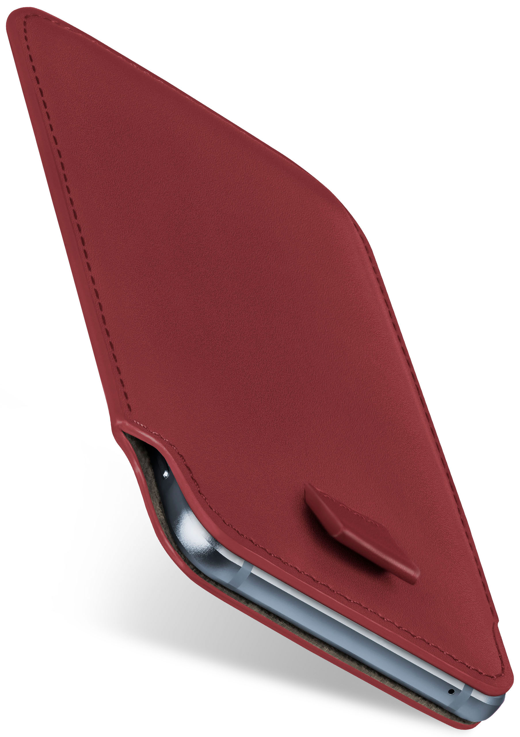 Full Case, HTC, Plus, MOEX Slide U12 Maroon-Red Cover,