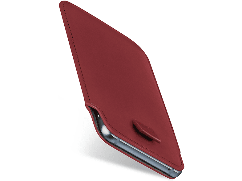 MOEX Slide Case, Full Cover, HTC, One M7, Maroon-Red