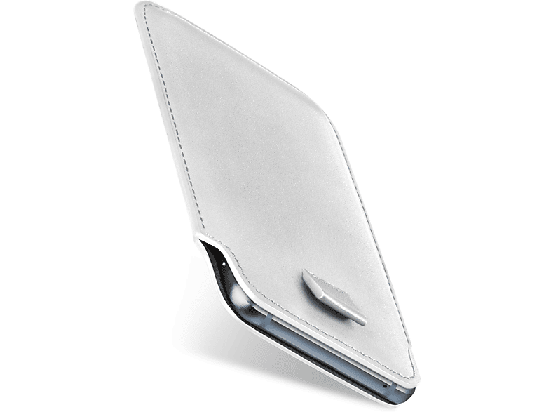 Case, Full MOEX Slide Shiny-White Cover, One HTC, M7,
