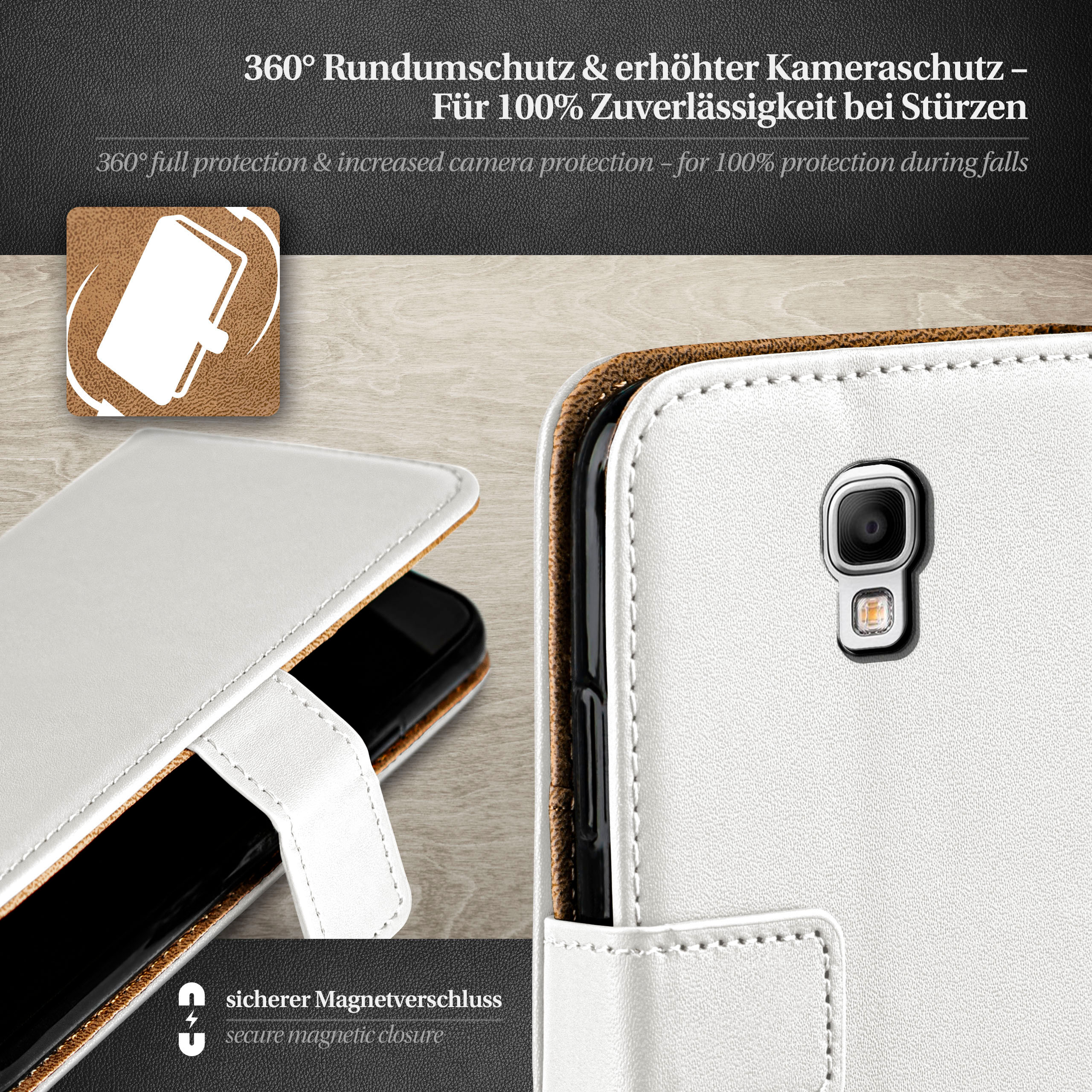 Bookcover, 3 Pearl-White MOEX Neo, Samsung, Book Case, Galaxy Note