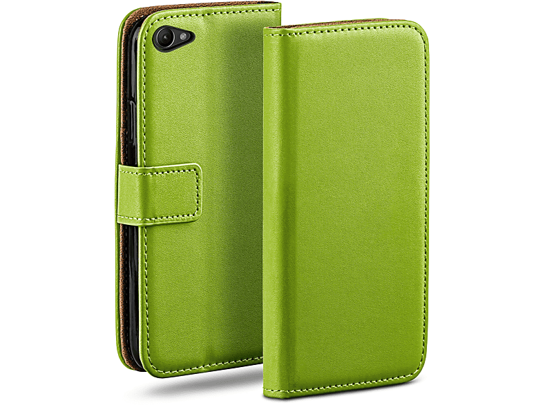 Book Compact, MOEX Sony, Bookcover, Lime-Green Z1 Xperia Case,