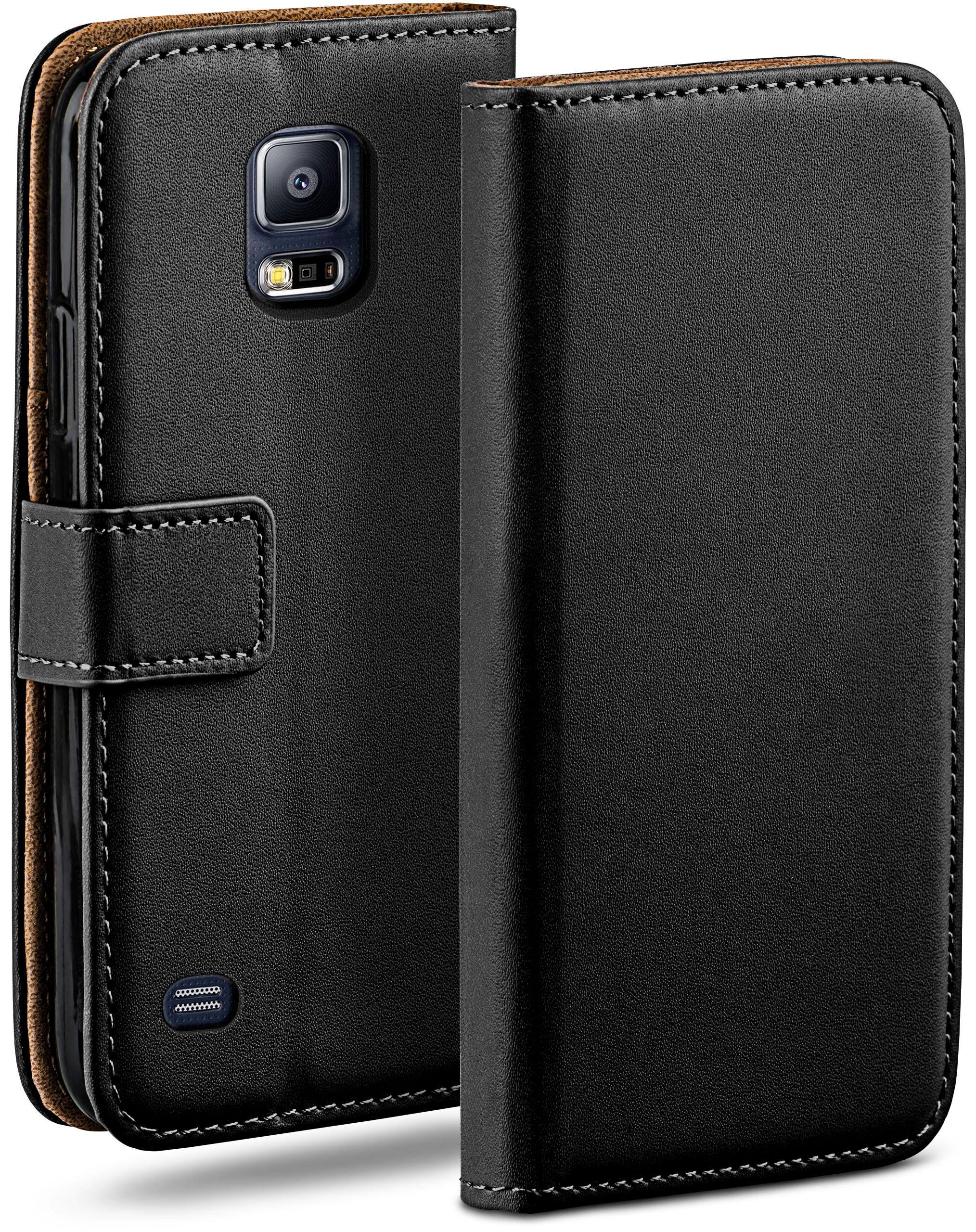 Bookcover, Samsung, S5 S5 Neo, MOEX Deep-Black Book Case, / Galaxy
