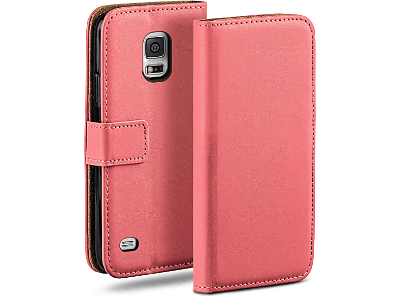 MOEX Book Case, Bookcover, Samsung, Galaxy S5 Mini, Coral-Rose