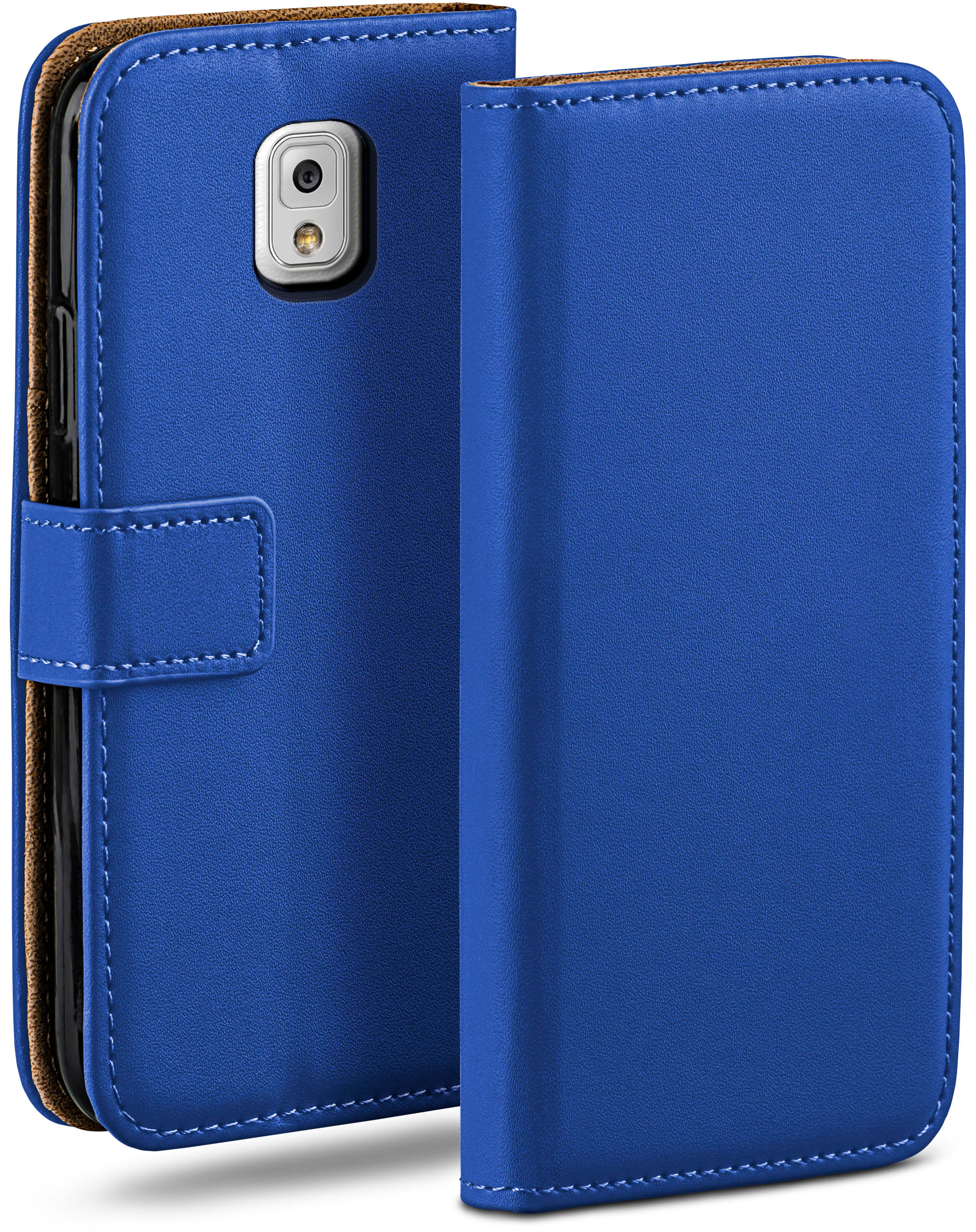 Note Case, Royal-Blue Galaxy 3, Bookcover, Book Samsung, MOEX