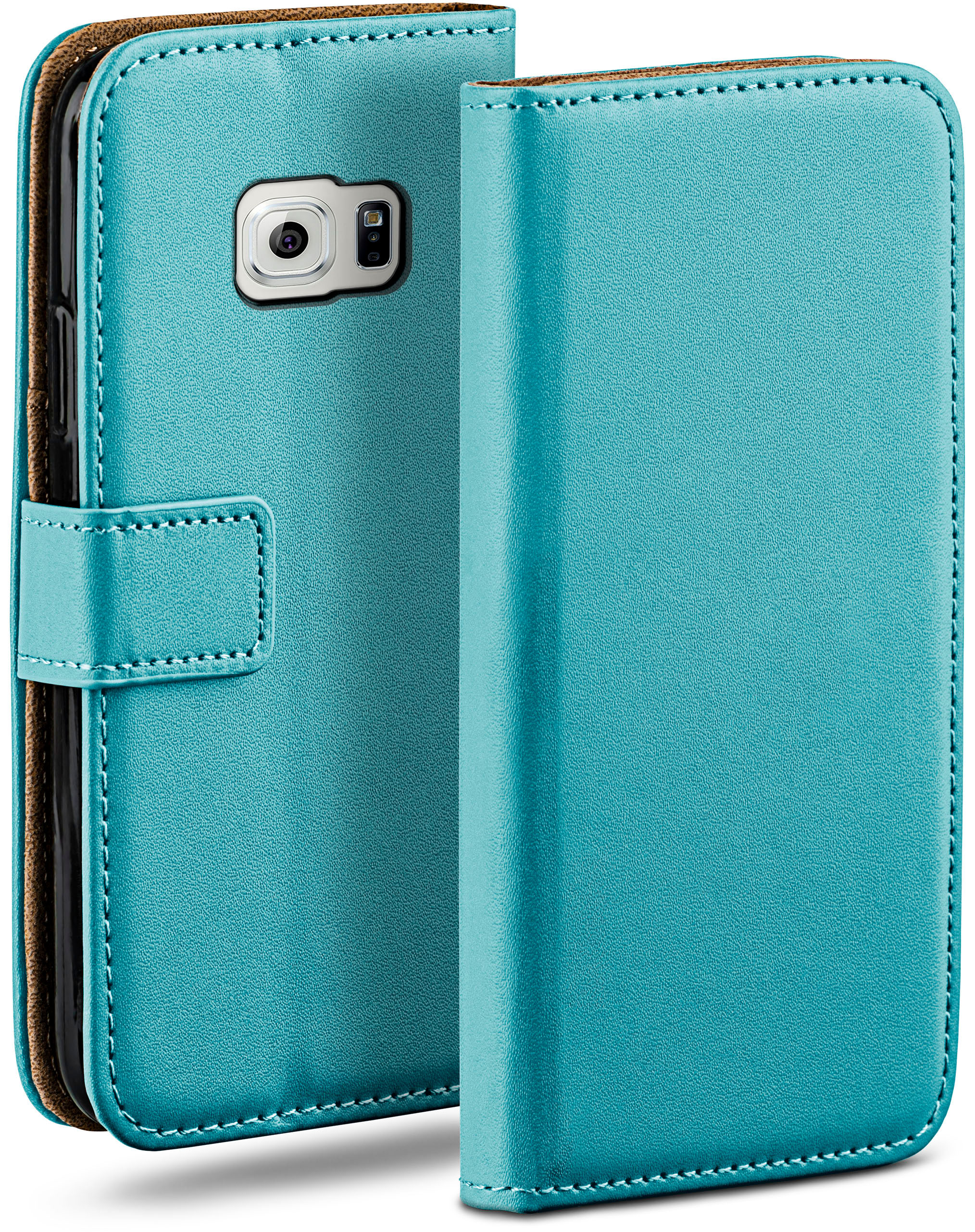Bookcover, MOEX Galaxy Case, Book S6, Aqua-Cyan Samsung,