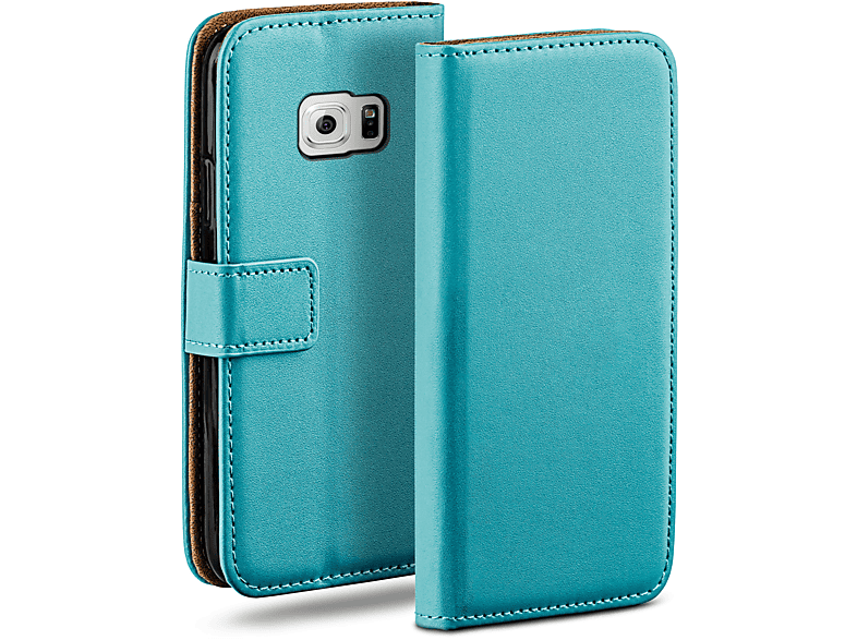 Bookcover, MOEX Galaxy Case, Book S6, Aqua-Cyan Samsung,