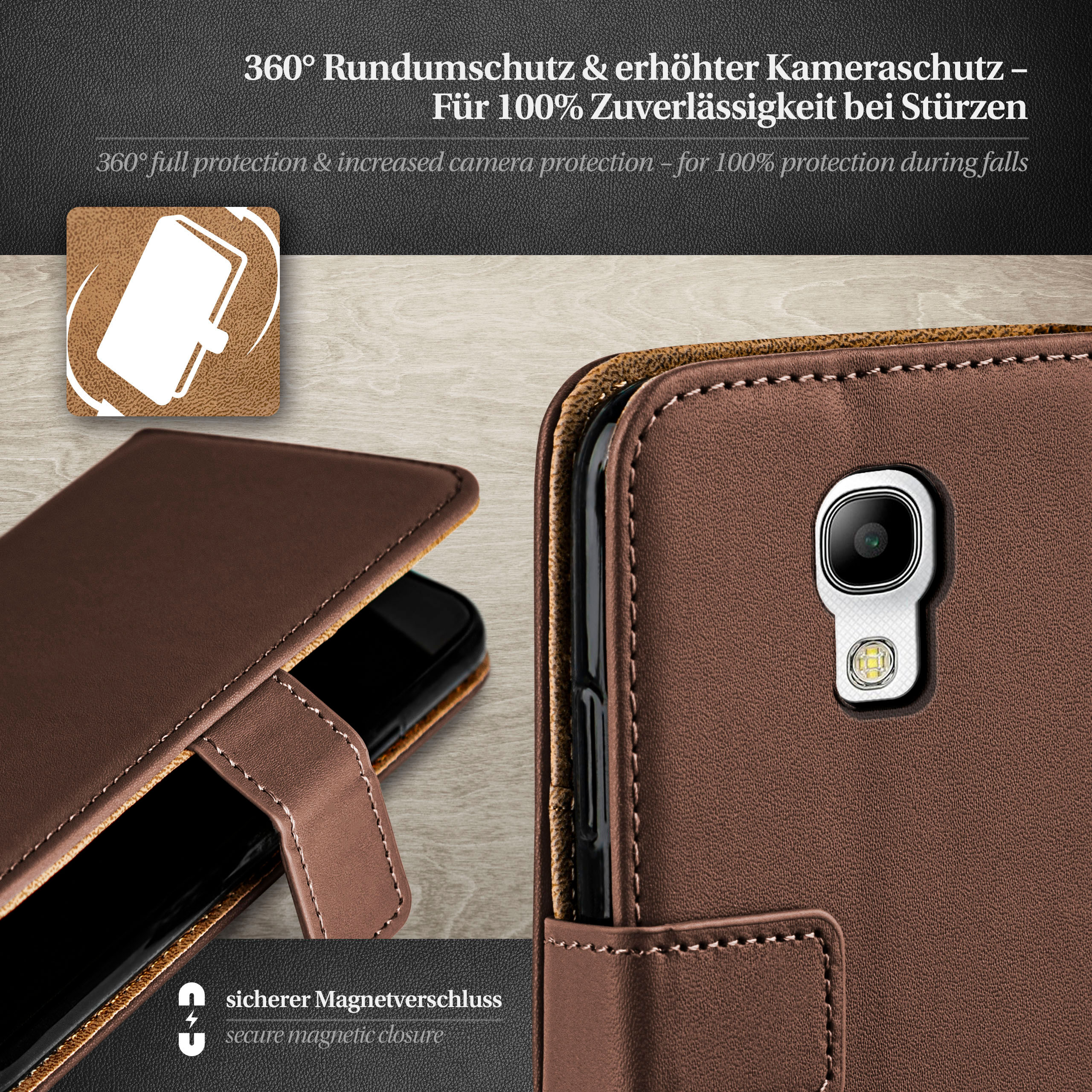 Book S4 Oxide-Brown Case, Galaxy Bookcover, MOEX Mini, Samsung,