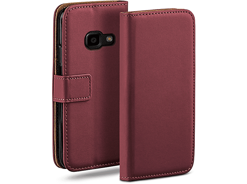 MOEX Book Case, Bookcover, Samsung, Galaxy Xcover 4, Maroon-Red | Bookcover