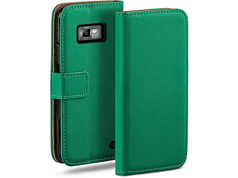 MOEX Book Case, Bookcover, Samsung, Plus, Galaxy / Emerald-Green S2 S2