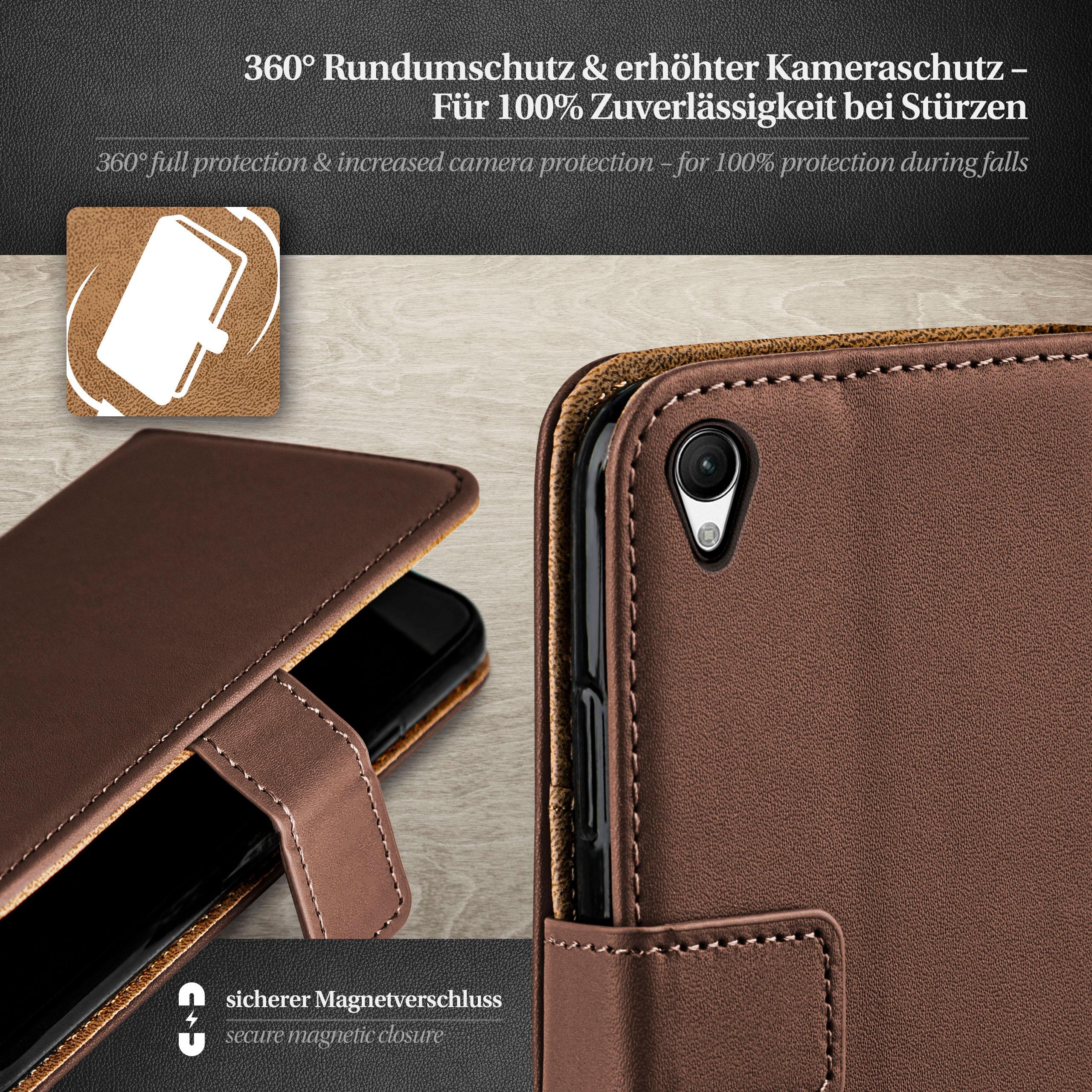 Book Case, Sony, Oxide-Brown Xperia Bookcover, MOEX Z3,