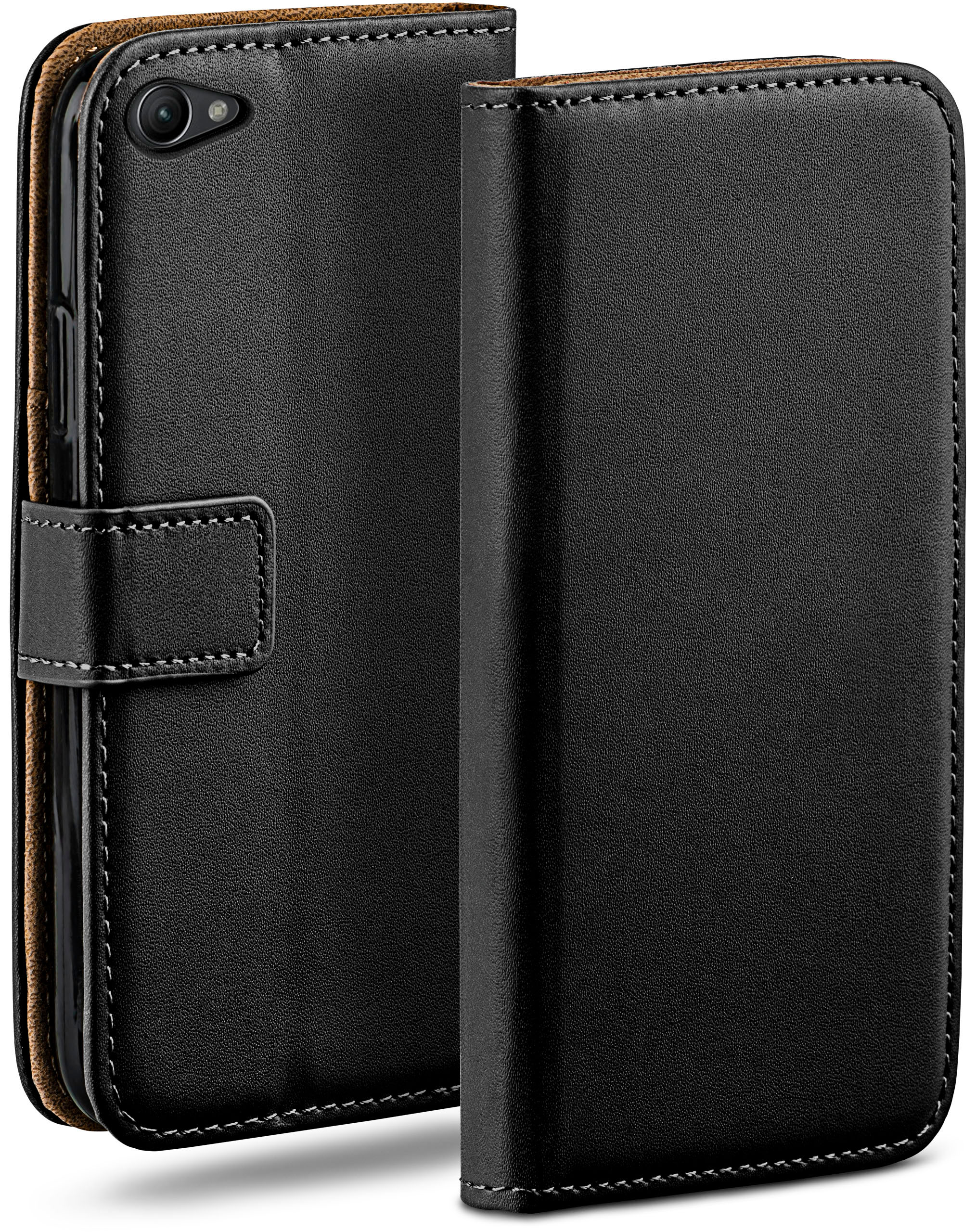Book Bookcover, MOEX Z1 Sony, Compact, Case, Deep-Black Xperia