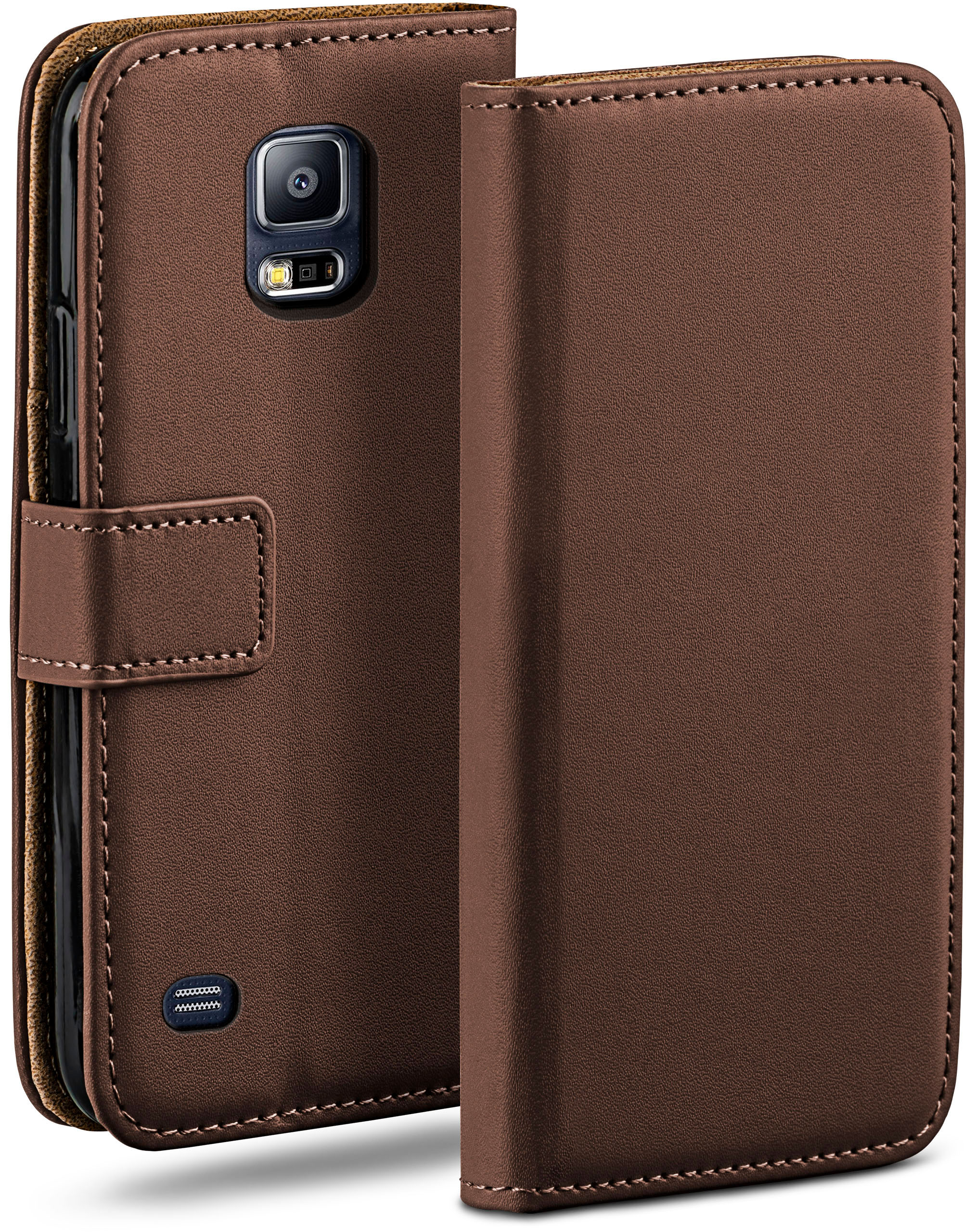 MOEX Book Case, Bookcover, Samsung, Galaxy Oxide-Brown Neo, / S5 S5