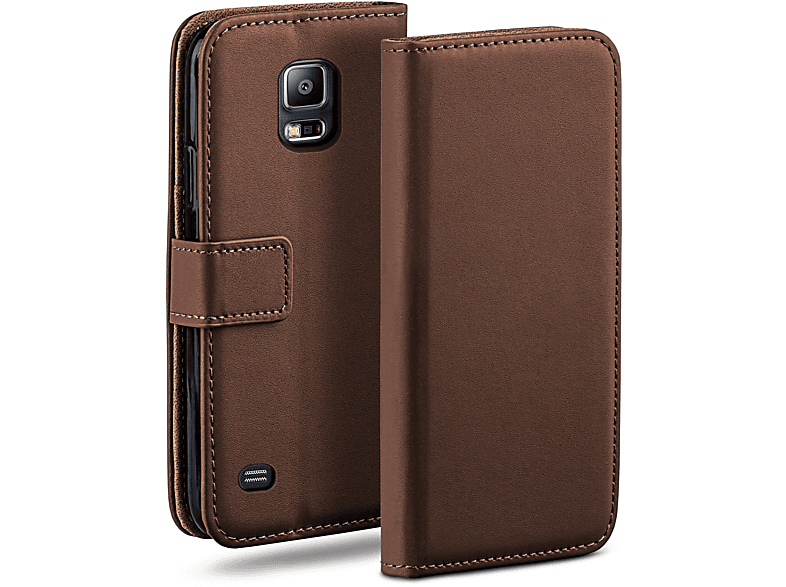 Galaxy S5 Book Neo, S5 Case, Bookcover, Samsung, Oxide-Brown / MOEX