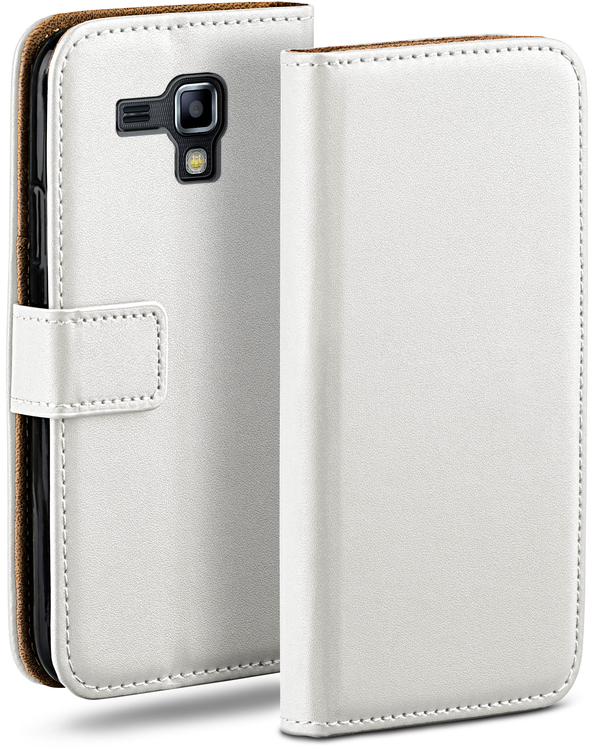 MOEX Book Duos Bookcover, Galaxy 2, Case, Pearl-White Samsung, S