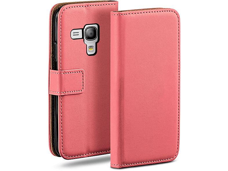 MOEX Book Case, Coral-Rose Bookcover, Galaxy Mini, S3 Samsung