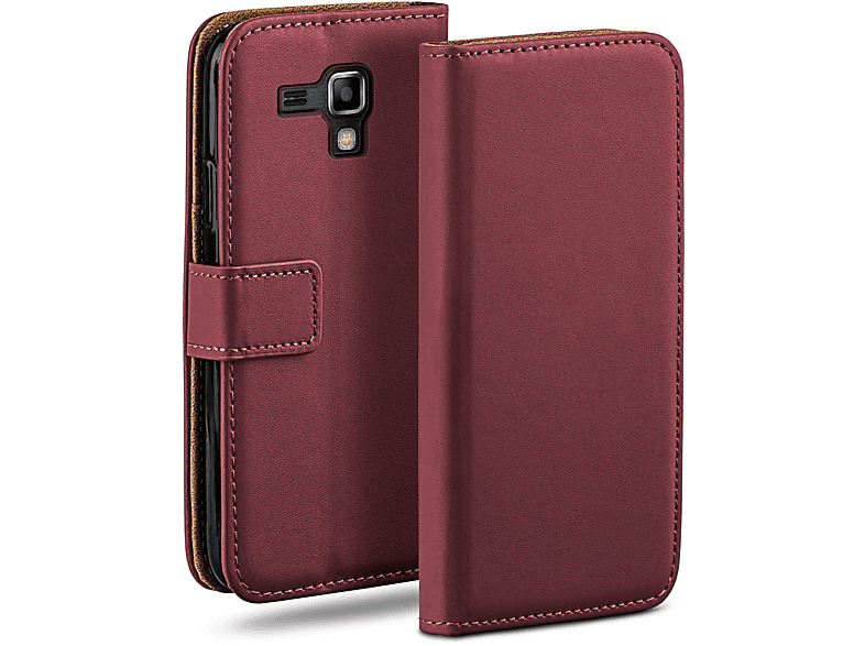 MOEX Book Case, Bookcover, Samsung, Maroon-Red Duos Galaxy 2, S