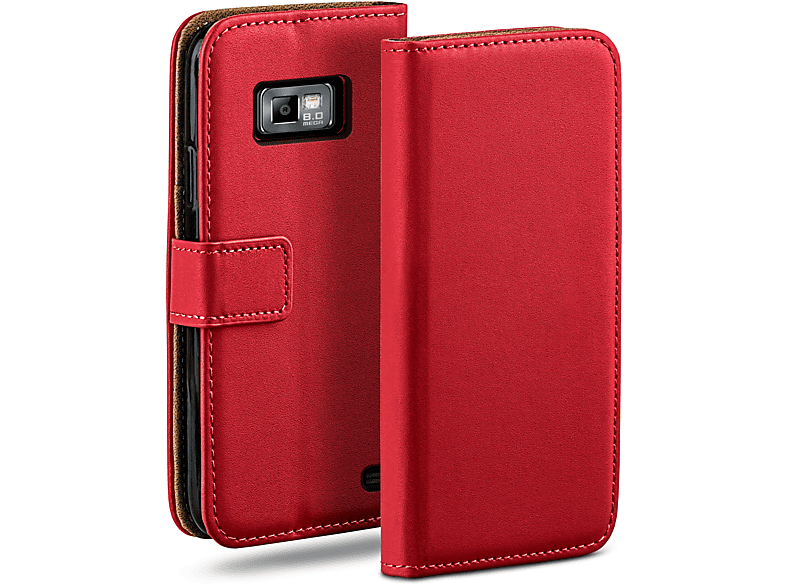 MOEX Book Case, Bookcover, Samsung, Galaxy S2 / S2 Plus, Blazing-Red