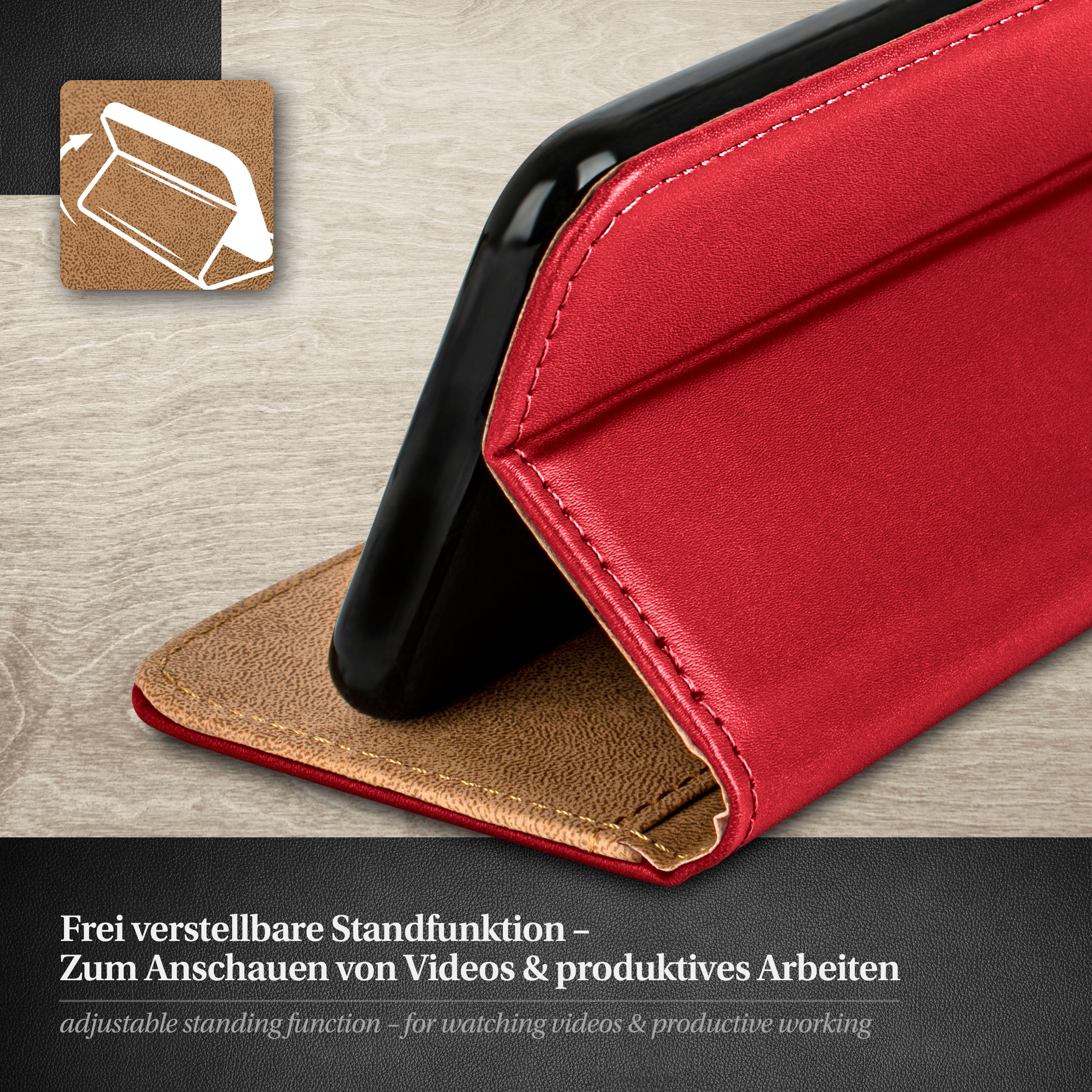 MOEX Book Case, Mini, Bookcover, Galaxy S4 Blazing-Red Samsung