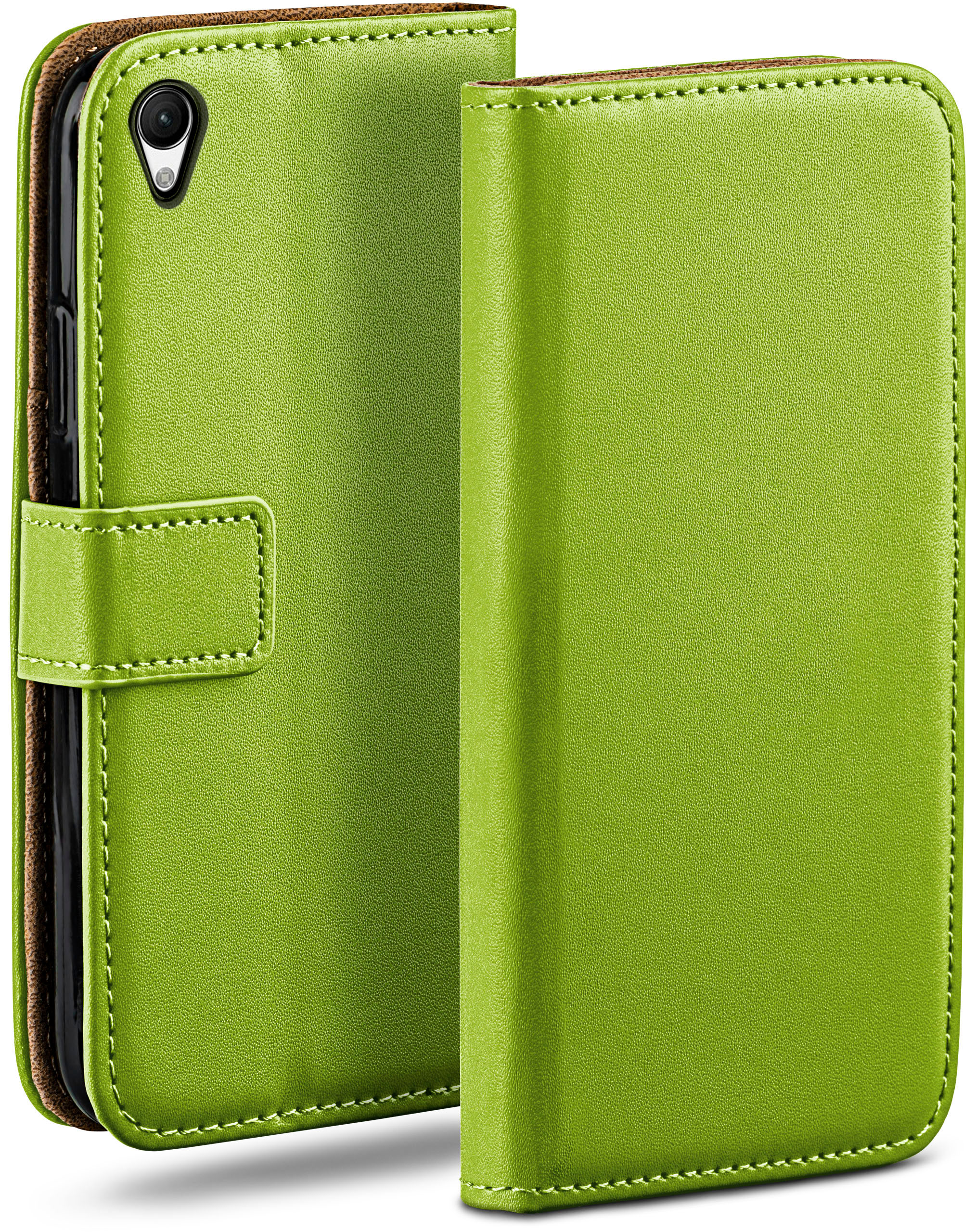 Lime-Green Sony, Case, MOEX Bookcover, Z3, Book Xperia