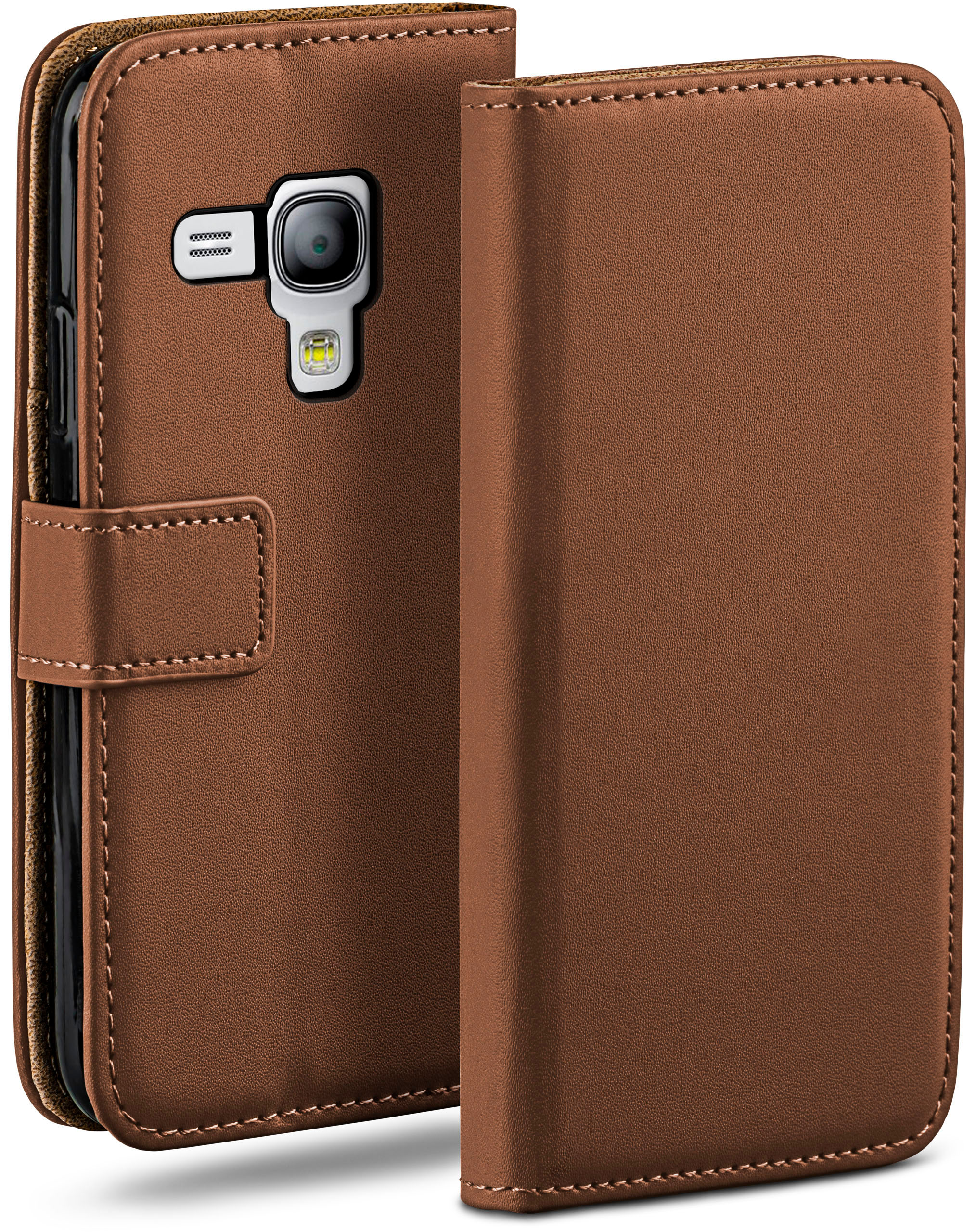 S3 Galaxy Mini, Bookcover, Case, Samsung, Umber-Brown MOEX Book