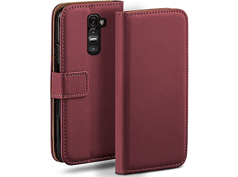 G2, Case, Book Maroon-Red LG, MOEX Bookcover,