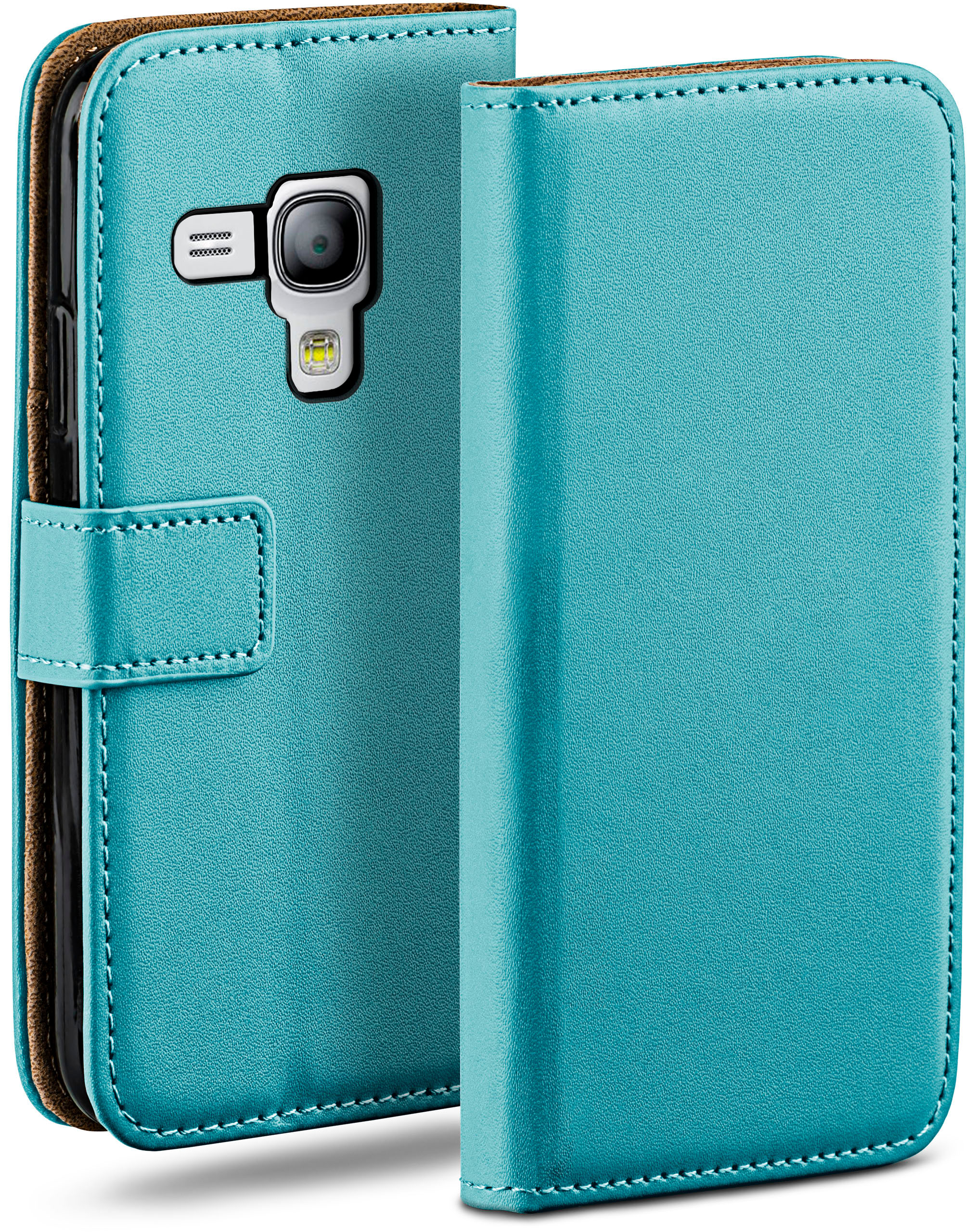Aqua-Cyan Mini, Book Bookcover, MOEX Case, Samsung, S3 Galaxy