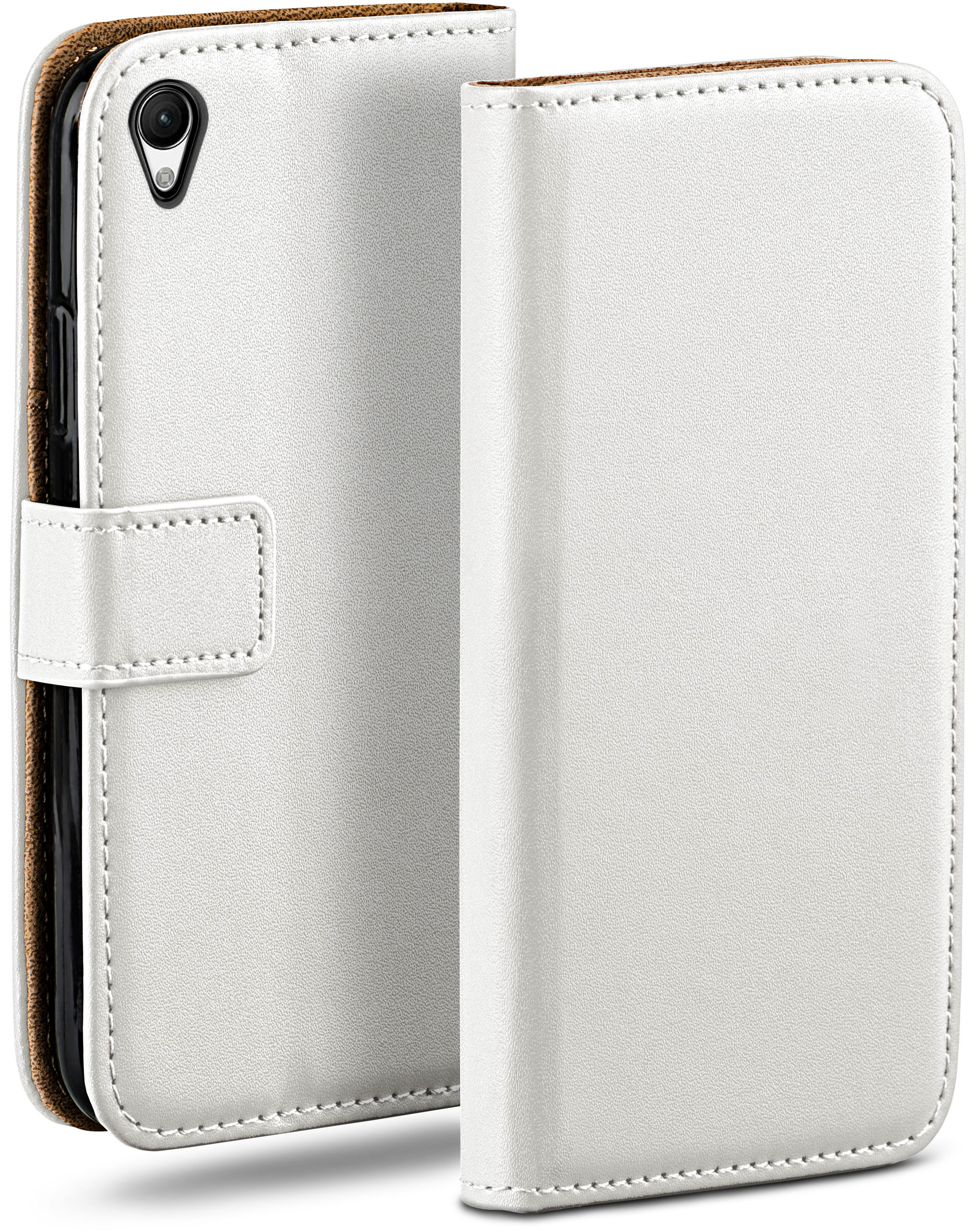Pearl-White Book MOEX Xperia Bookcover, Sony, Z3, Case,