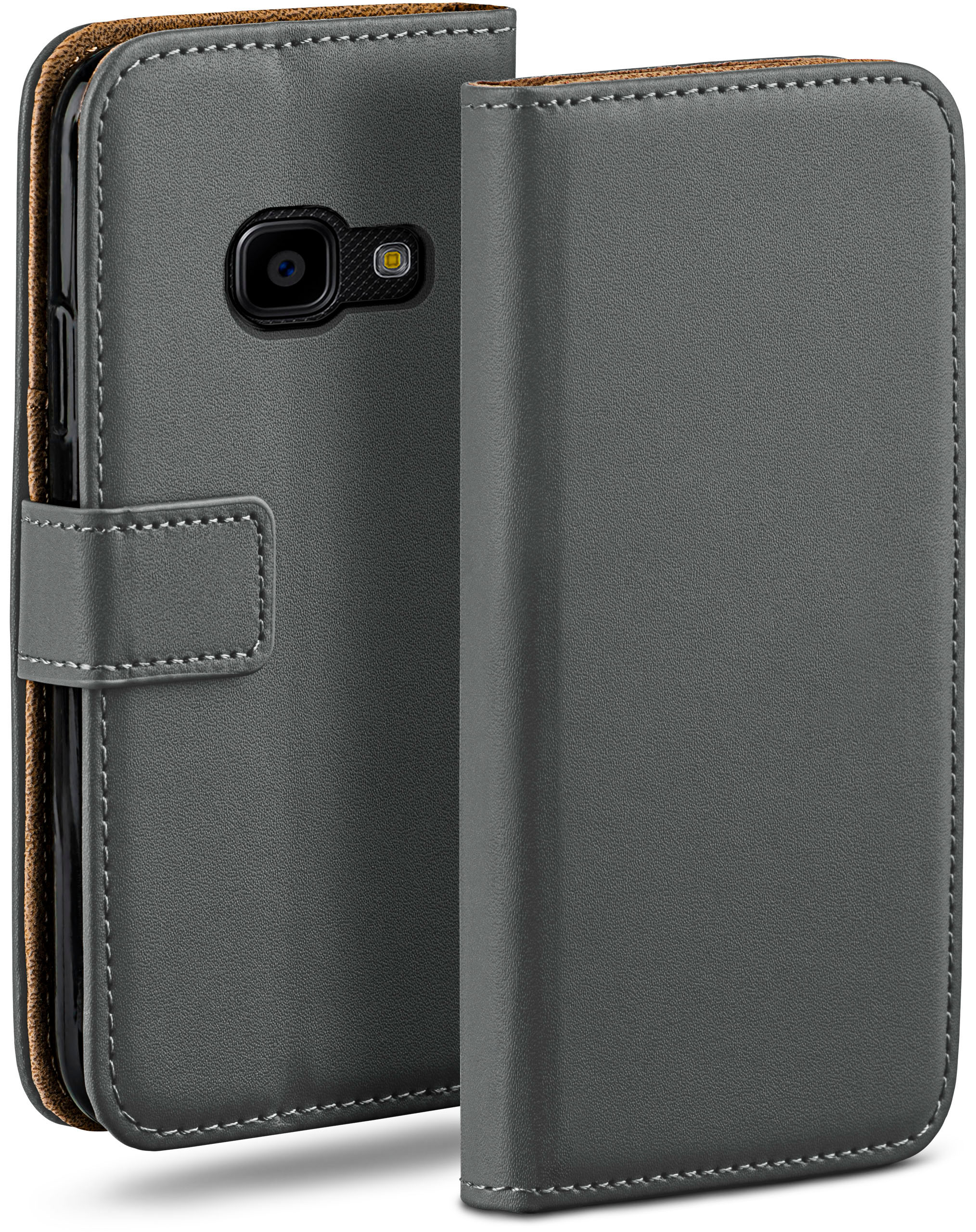 Bookcover, Galaxy 4, Xcover Book Samsung, Anthracite-Gray MOEX Case,