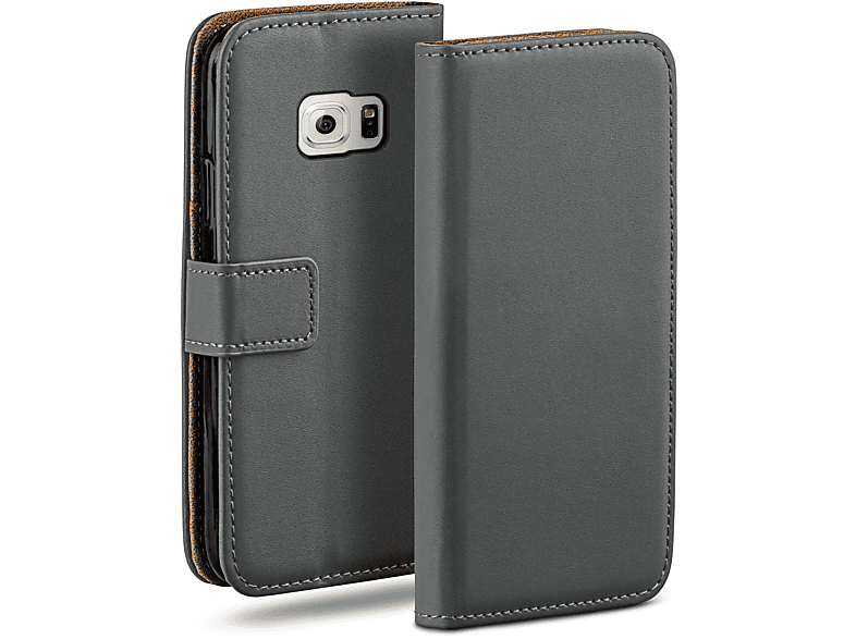 MOEX Book Case, Bookcover, Samsung, Galaxy S6, Anthracite-Gray