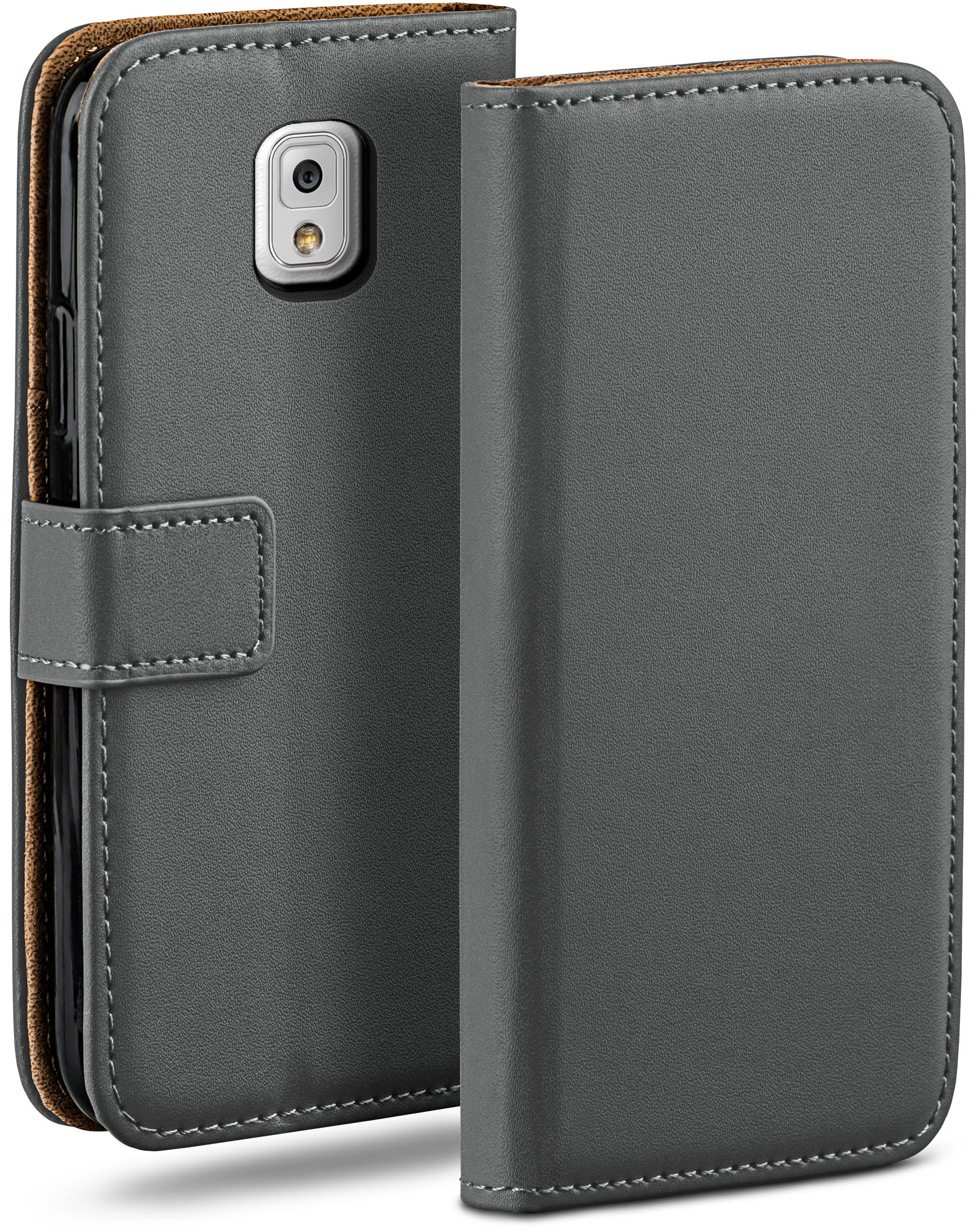 MOEX Book Case, Bookcover, Samsung, Anthracite-Gray Note 3, Galaxy