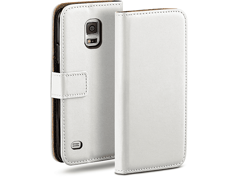 MOEX Book Case, Samsung, Bookcover, Galaxy S5 Mini, Pearl-White