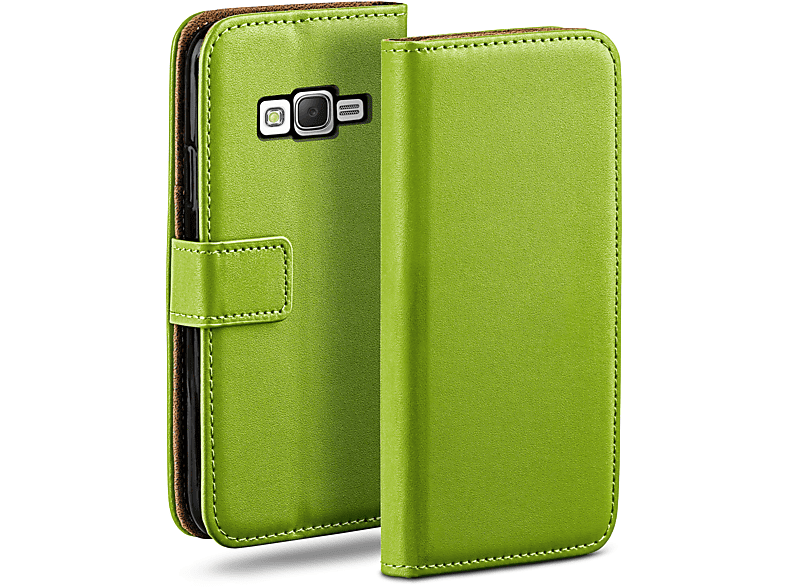 J5 Lime-Green Book Case, Bookcover, (2015), Samsung, MOEX Galaxy