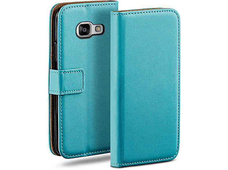 MOEX Book Case, Bookcover, Samsung, Galaxy A3 (2016), Aqua-Cyan