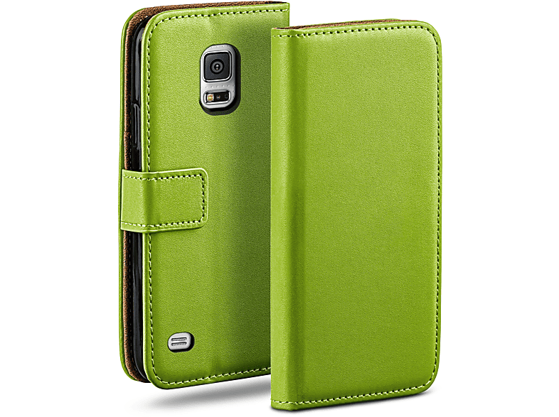 MOEX Book Case, Bookcover, Galaxy Mini, S5 Lime-Green Samsung