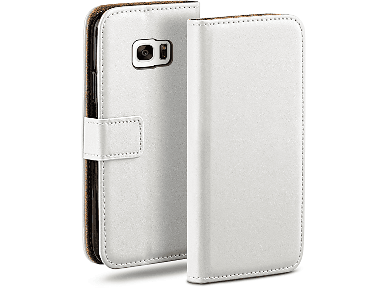 MOEX Book Case, Bookcover, Samsung, Galaxy S7 Edge, Pearl-White