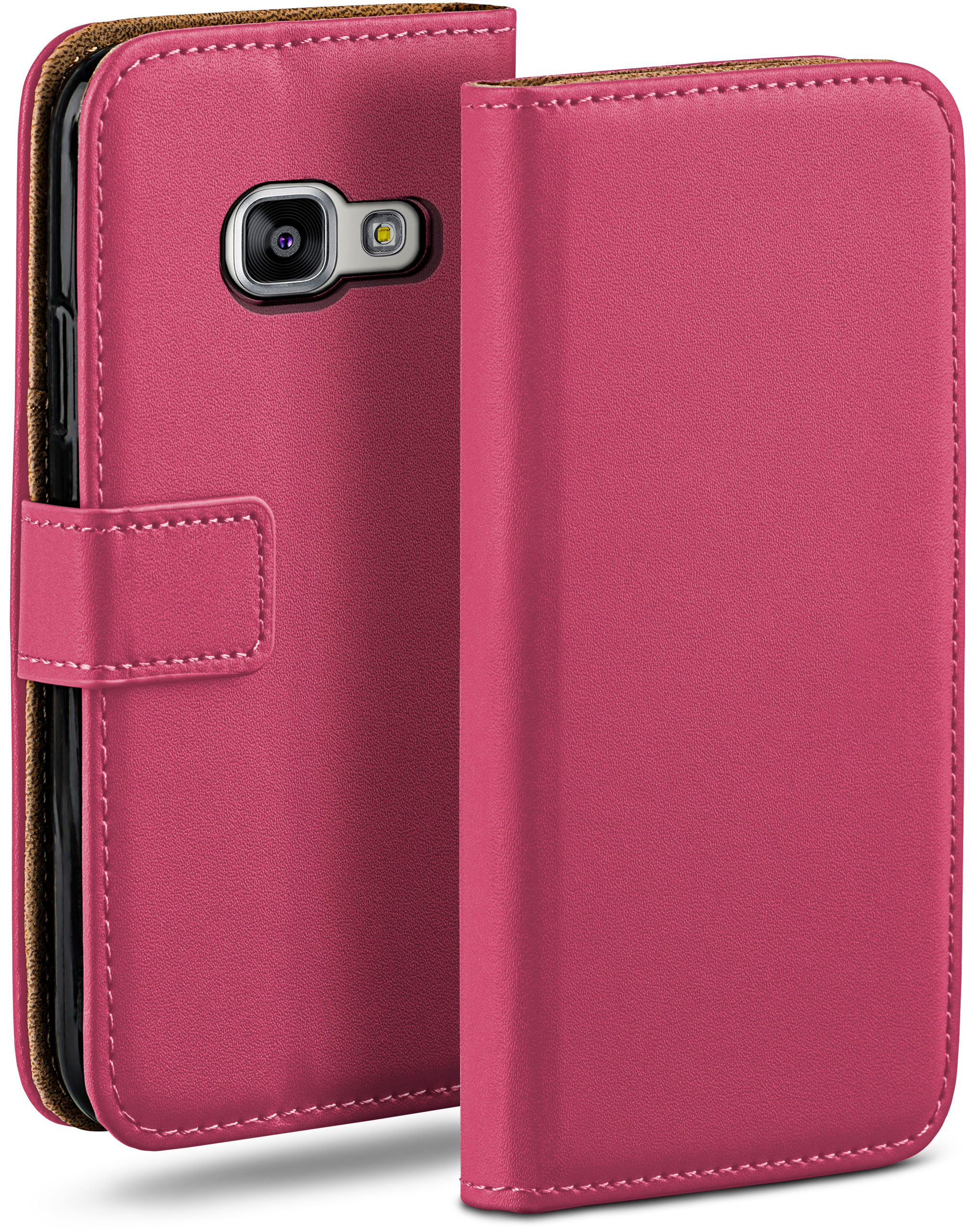 Samsung, (2016), Bookcover, Case, Book Berry-Fuchsia A5 Galaxy MOEX