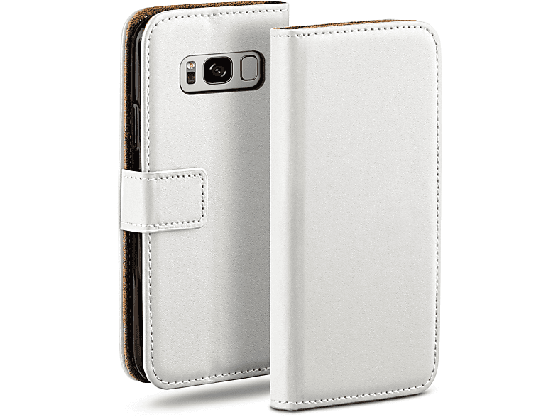 Galaxy Plus, Pearl-White Book MOEX Case, S8 Bookcover, Samsung,