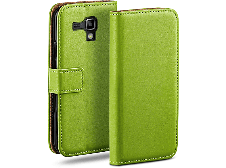 Bookcover, Duos 2, MOEX Galaxy Samsung, Lime-Green Book S Case,