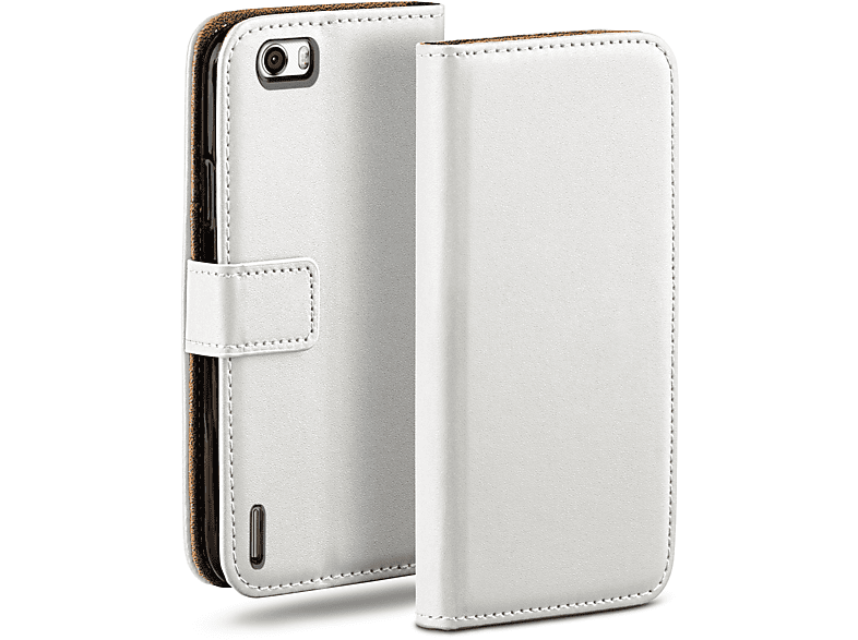 MOEX Book Case, Bookcover, Huawei, Honor 6, Pearl-White