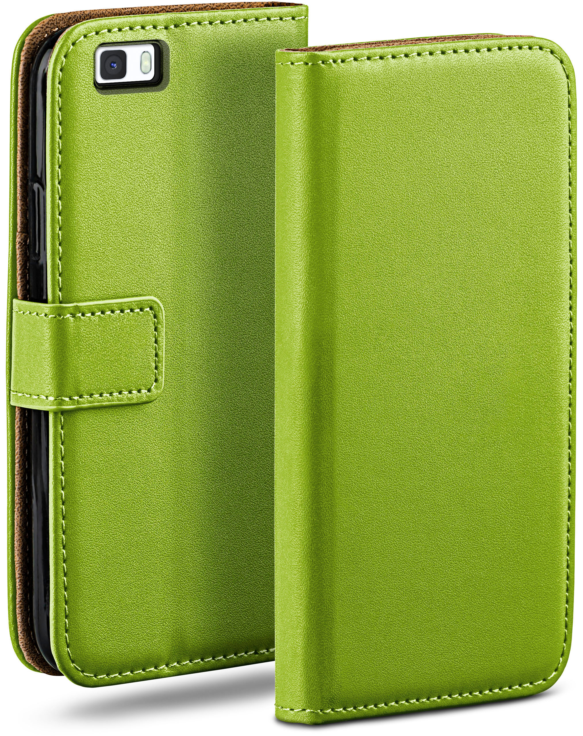 Lime-Green Bookcover, MOEX Book Huawei, P8 Case, 2015, Lite