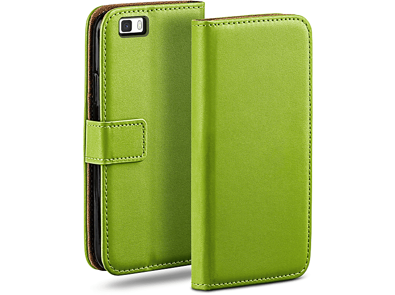 MOEX Book Case, Bookcover, Huawei, P8 Lite 2015, Lime-Green