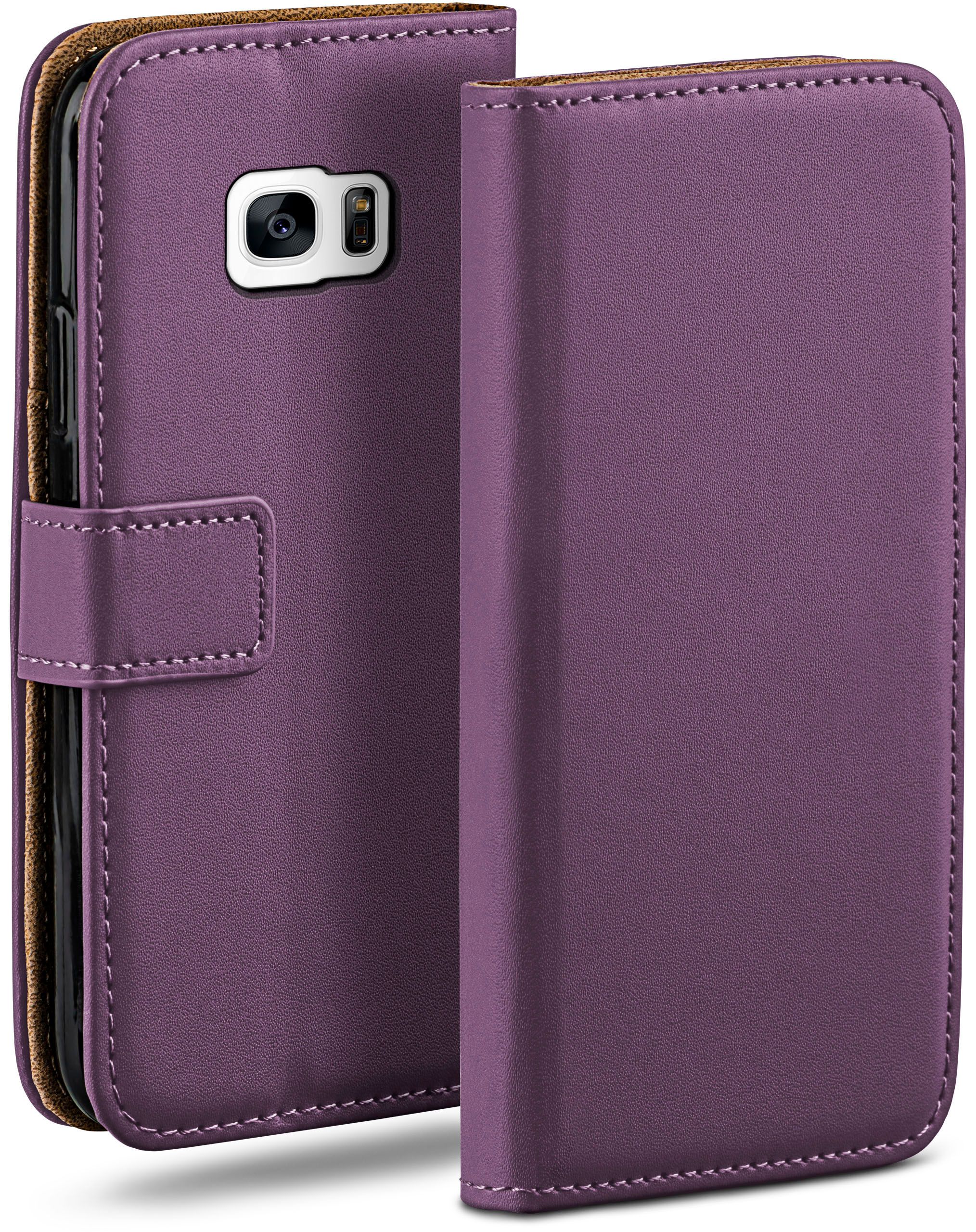 MOEX Book Case, Samsung, Indigo-Violet Bookcover, Edge, Galaxy S7