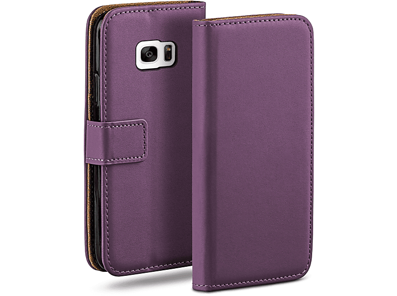 Edge, Book Case, Galaxy Samsung, MOEX S7 Bookcover, Indigo-Violet