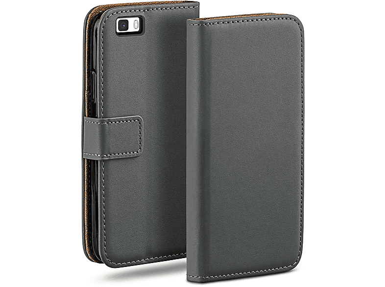 Case, Bookcover, P8 2015, Anthracite-Gray MOEX Book Huawei, Lite