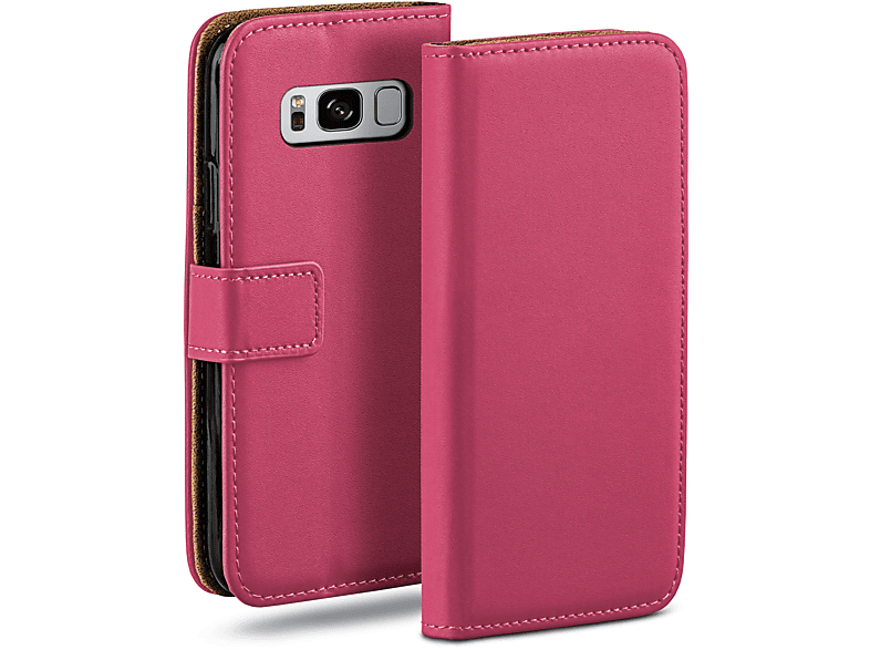 Berry-Fuchsia Book MOEX Case, Plus, S8 Samsung, Galaxy Bookcover,