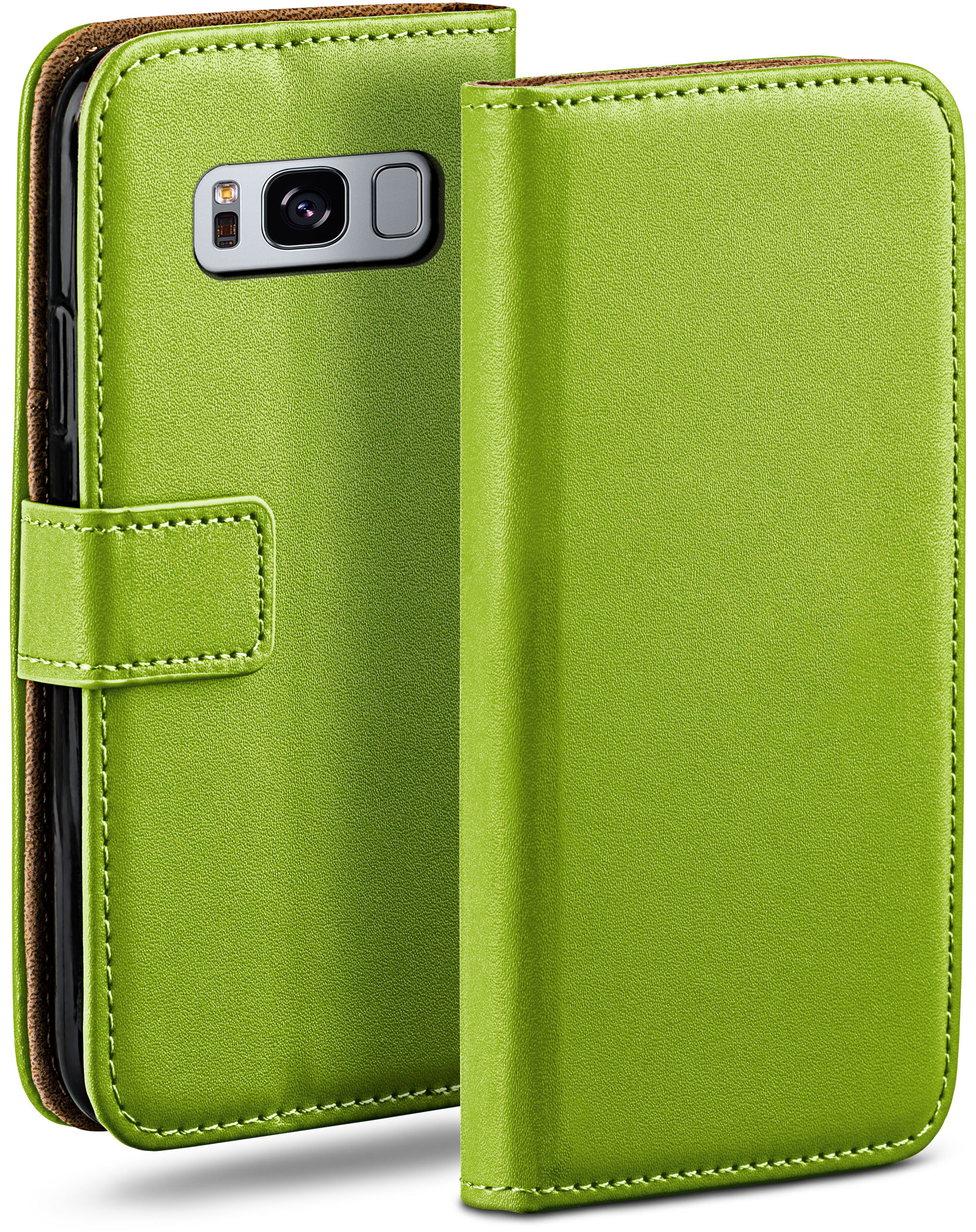 MOEX Book Samsung, Lime-Green S8 Case, Galaxy Plus, Bookcover