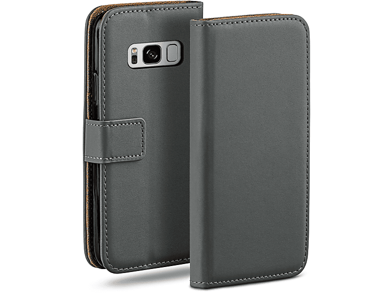 MOEX Book Case, Bookcover, Samsung, Anthracite-Gray Galaxy S8
