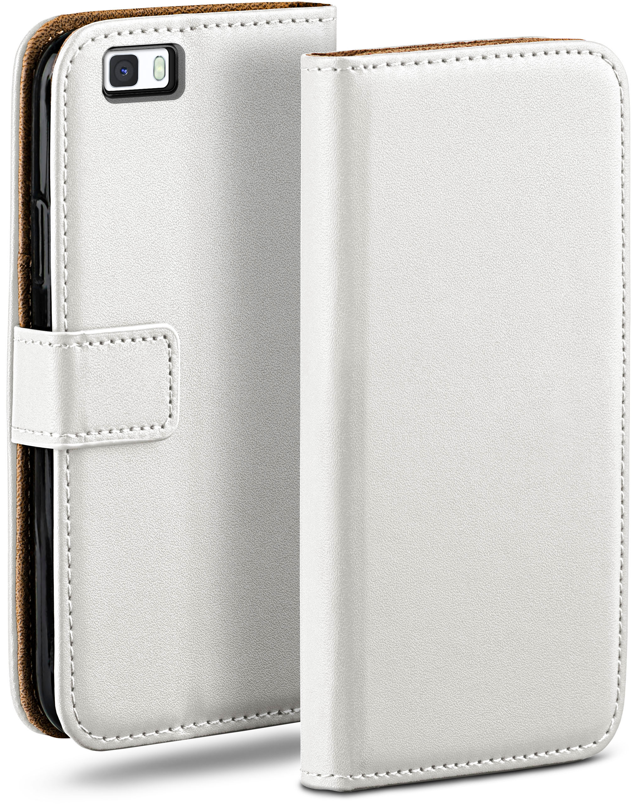 MOEX Pearl-White Bookcover, 2015, P8 Case, Lite Book Huawei,