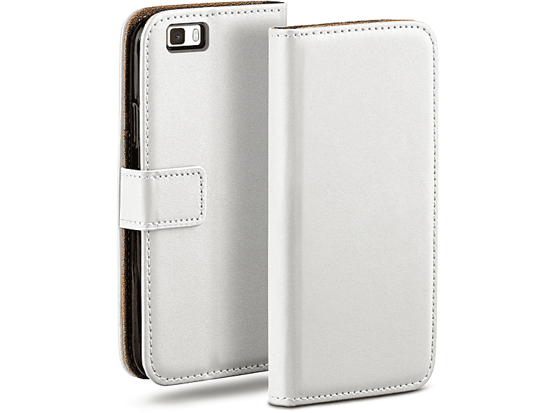 MOEX Book Case, Bookcover, Huawei, P8 Lite 2015, Pearl-White